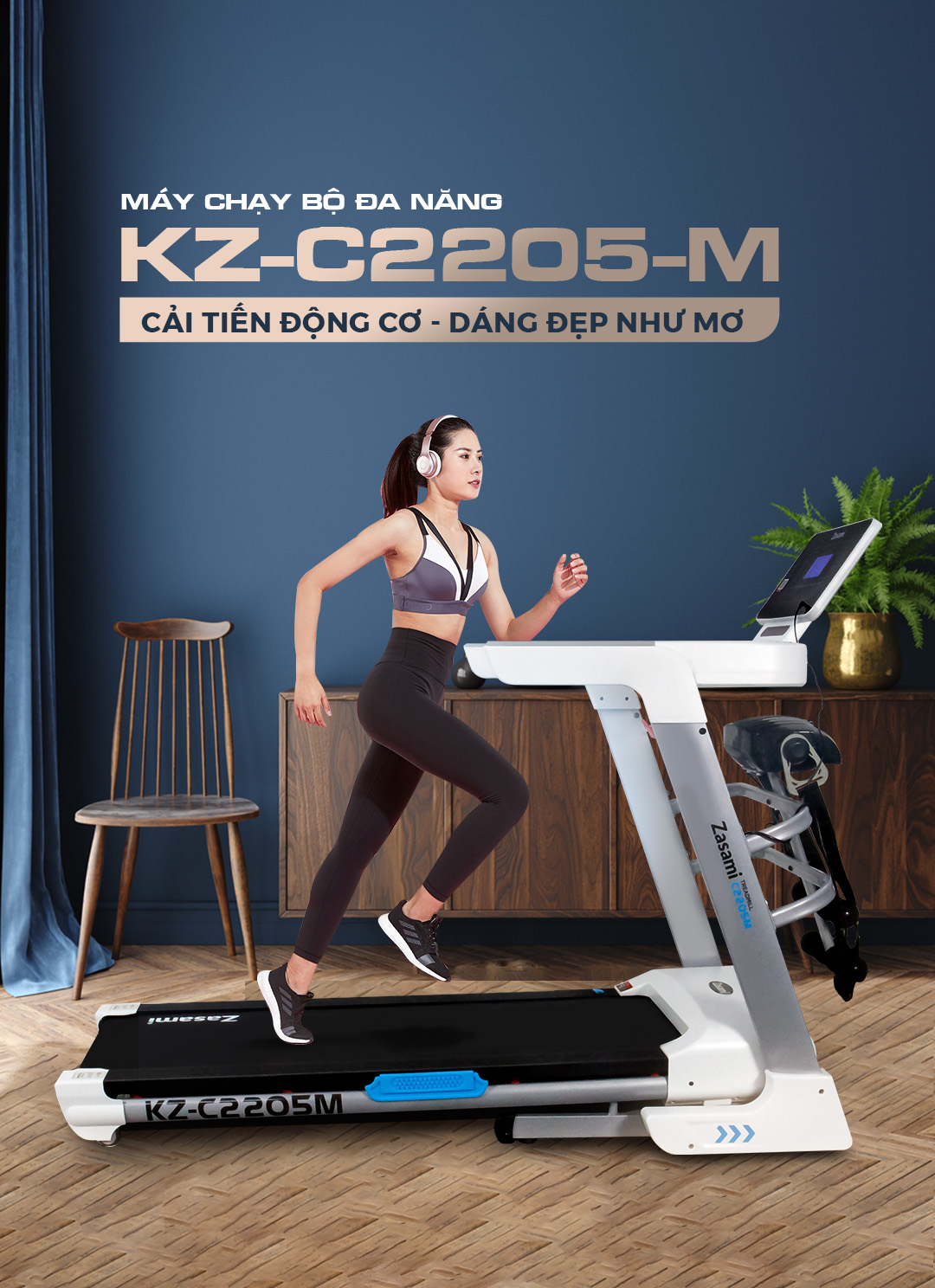 Máy chạy bộ đa năng Zasami KZ-C2205M