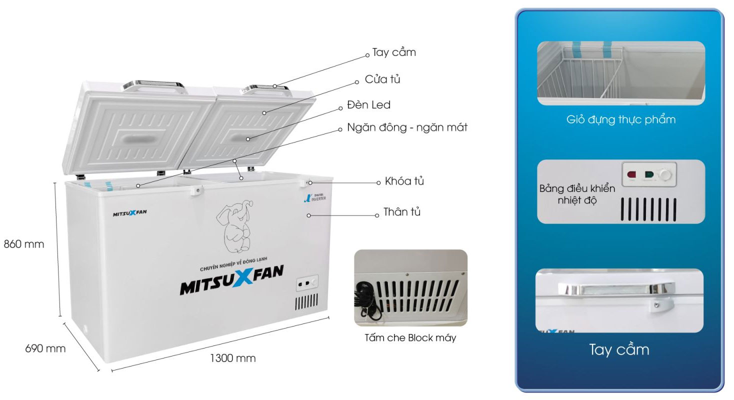 Tủ đông MitsuXfan  