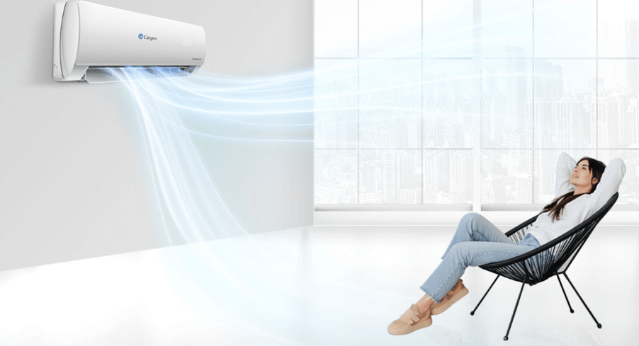 Điều hòa Casper MC 12IS33  có công nghệ thổi gió Smart Shower Air Flow