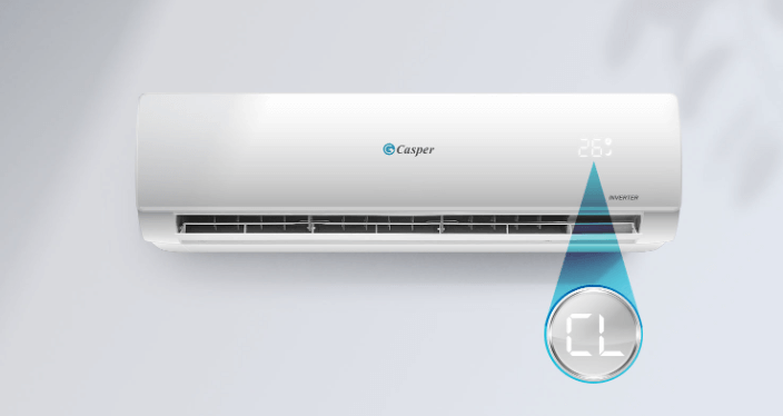 Điều hòa Casper MC 12IS33 sẽ hiển thị cảnh báo làm sạch lưới lọc