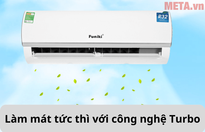 Điều hòa 1 chiều Funiki 18.000BTU HSC-18TMU (model 2022) có chế độ Turbo giúp làm mát nhanh chóng