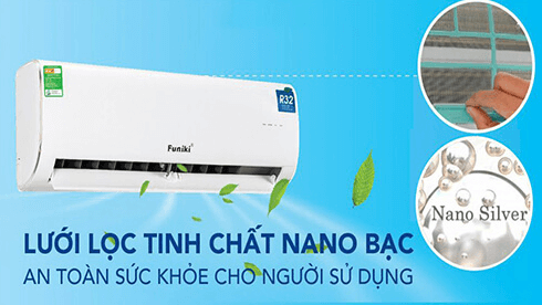 Điều hòa 1 chiều Funiki HSC18TMU có tấm lưới lọc tinh chất nano bạc