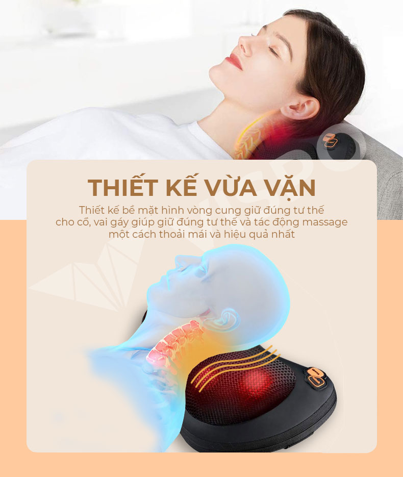 Gối massage hồng ngoại  