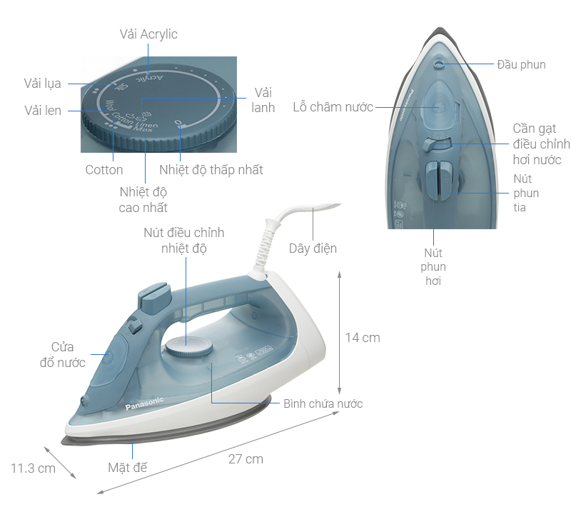 Bàn ủi hơi nước Panasonic NI-S430GRA