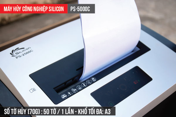 Máy hủy tài liệu công nghiệp Silicon PS-5000C