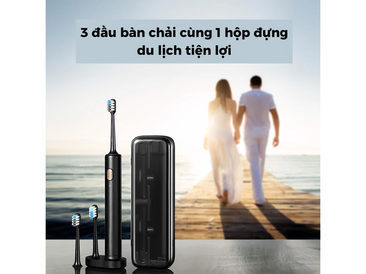 Bộ sản phẩm có 3 đầu bàn chải 