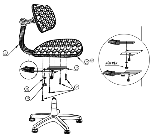 Ghế học sinh GHS-01