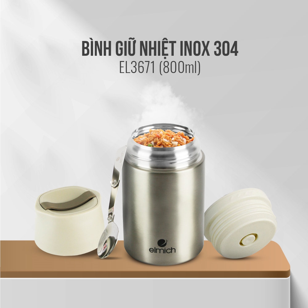 Bình đựng thức ăn giữ nhiệt inox