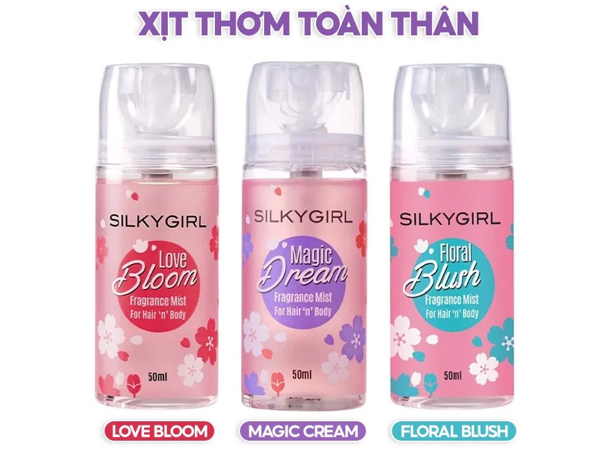 Xịt thơm toàn thân và tóc Silkygirl 50ml