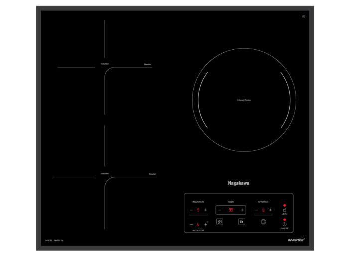 Bếp 3 lò điện từ hồng ngoại Nagakawa NK3F01M