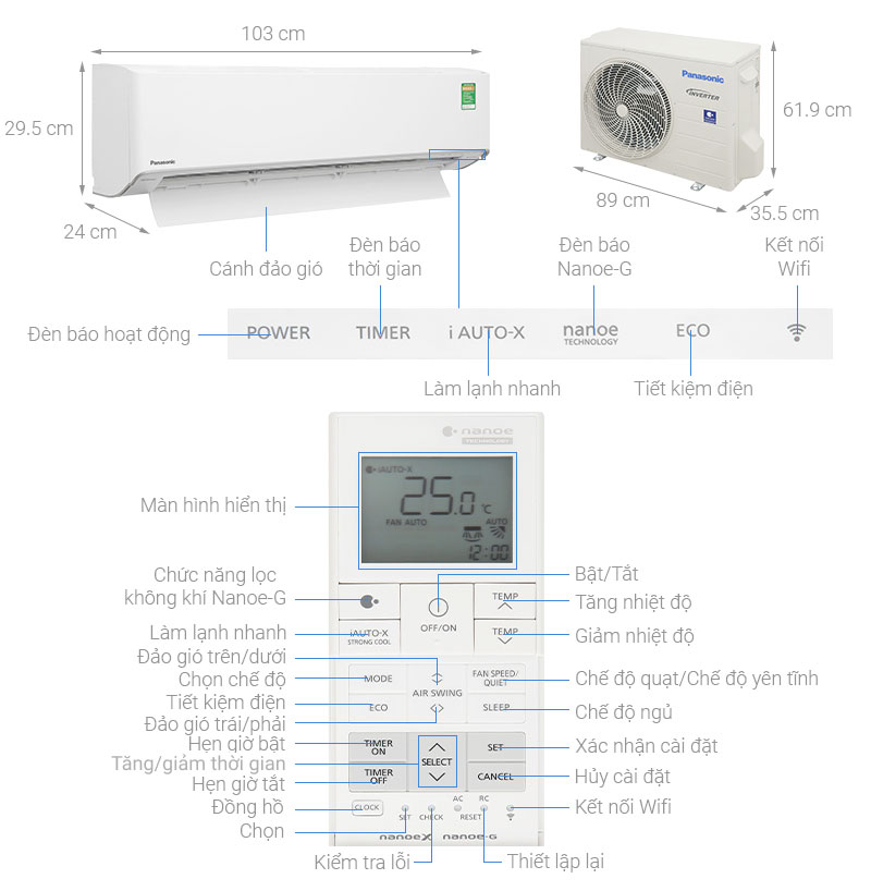 Panasonic CU/CS-XU18ZKH-8