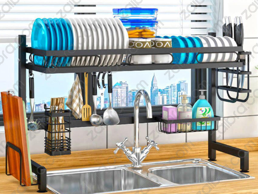 Kệ bát sơn đen chống khuẩn cao cấp 1 tầng 125cm Zaibra CB125T1