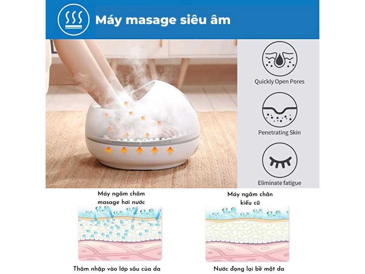 Máy massage chân xông hơi