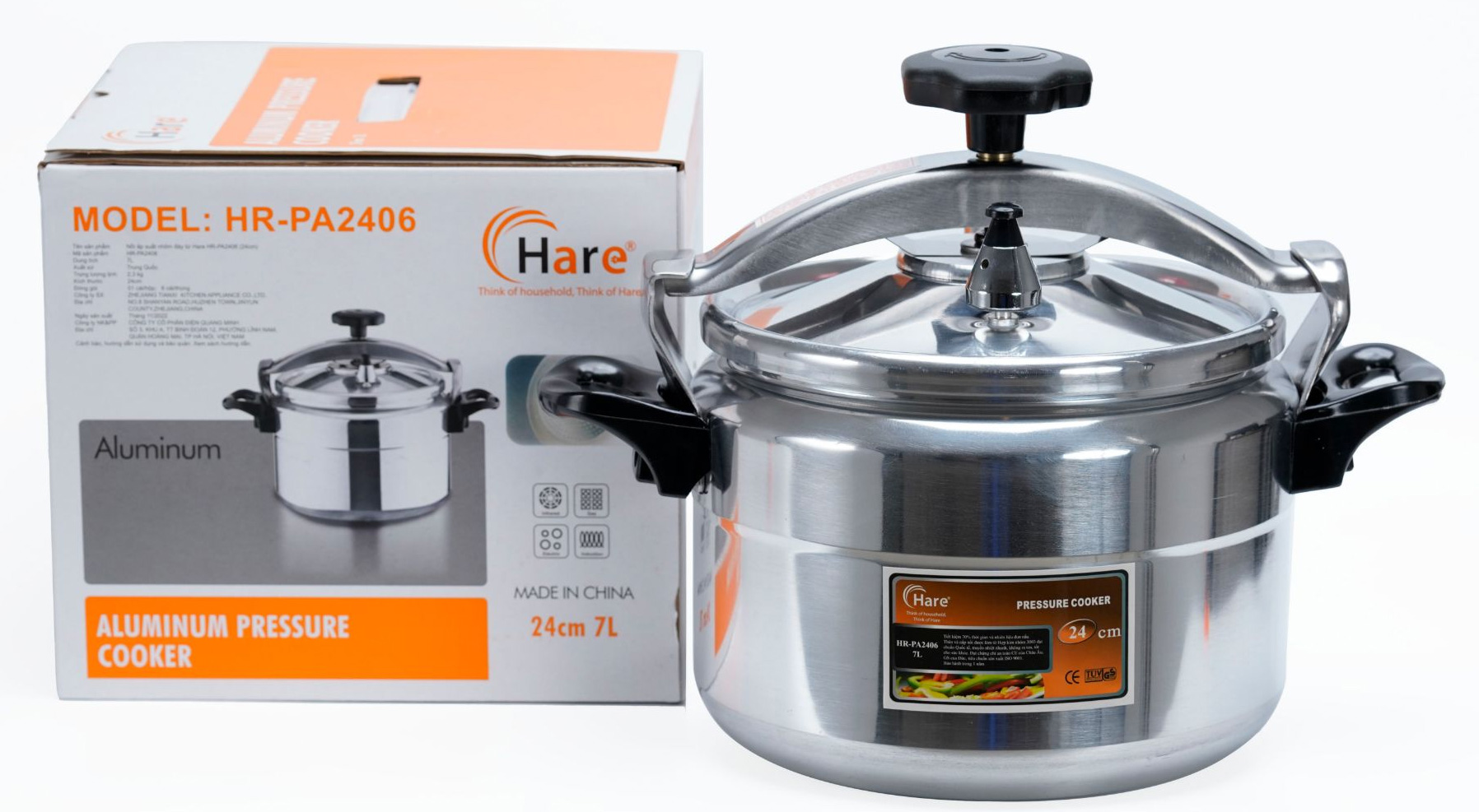 Nồi áp suất nhôm đáy từ Hare HR-PA2406