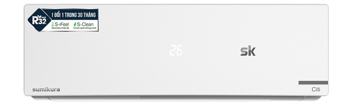 Điều hòa 2 chiều 9000BTU Sumikura APS/APO-H092 với mặt nạ phẳng dễ chùi rửa.