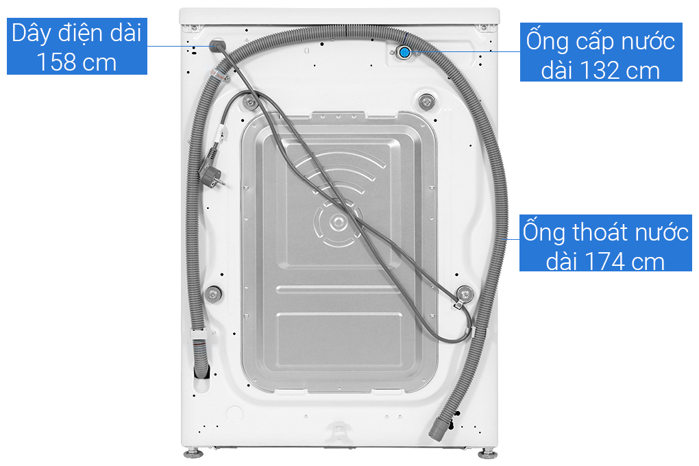 Máy giặt lồng ngang LG AI DD Inverter 13kg màu trắng FV1413S4W