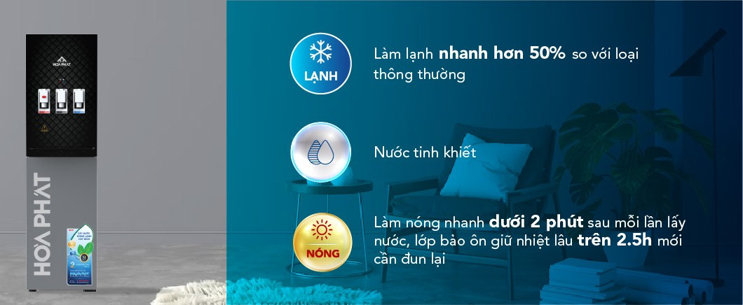 Cây nước nóng lạnh hút bình Hòa Phát HWP BS1A