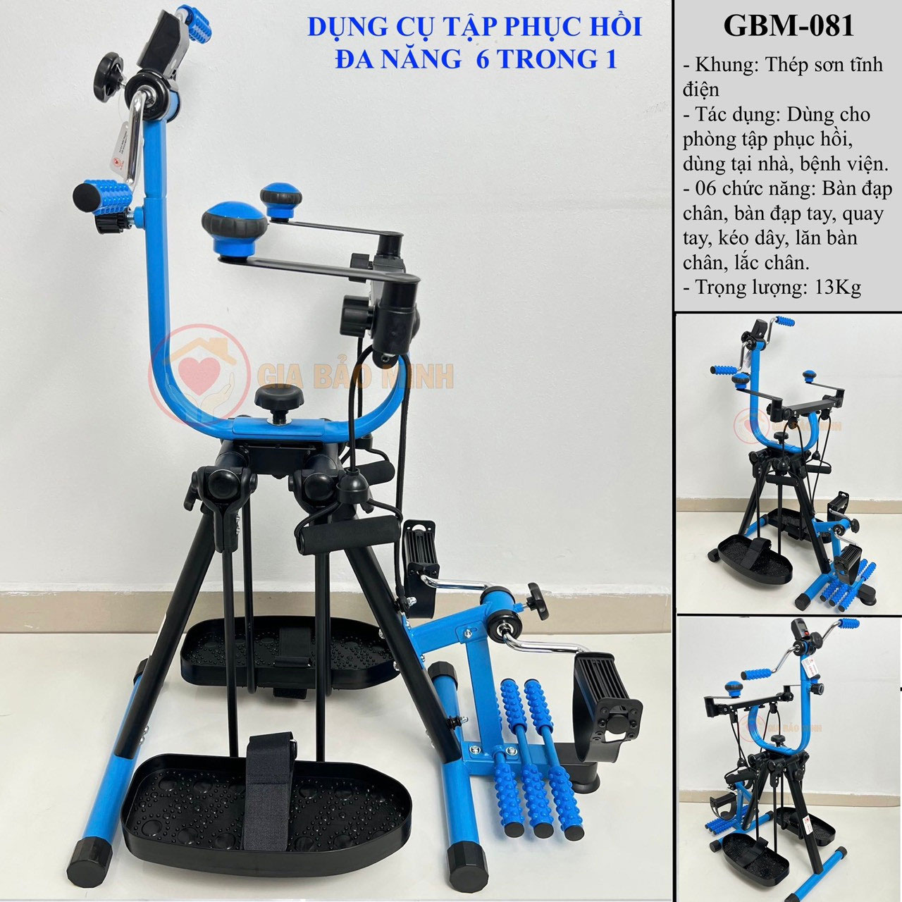 Dụng cụ tập phục hồi đa năng 6 trong 1 GBM-081
