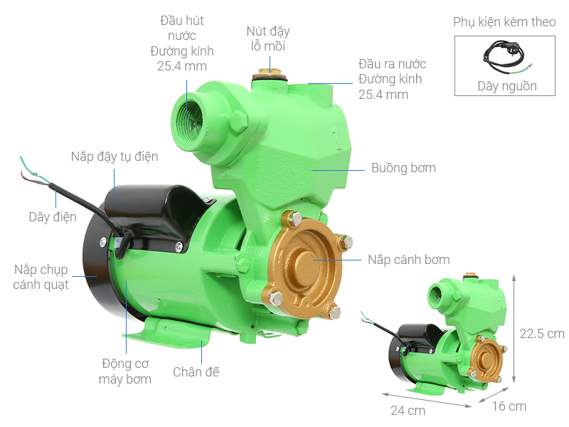 Máy bơm nước chân không Kangaroo KGWP370B