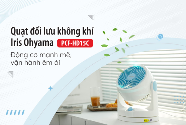 Quạt đối lưu không khí Iris Ohyama PCF-HD15