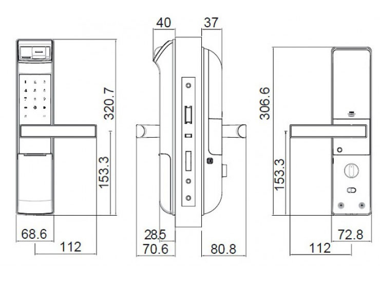 Khóa điện tử vân tay thông minh Yale YDM4109A Gold