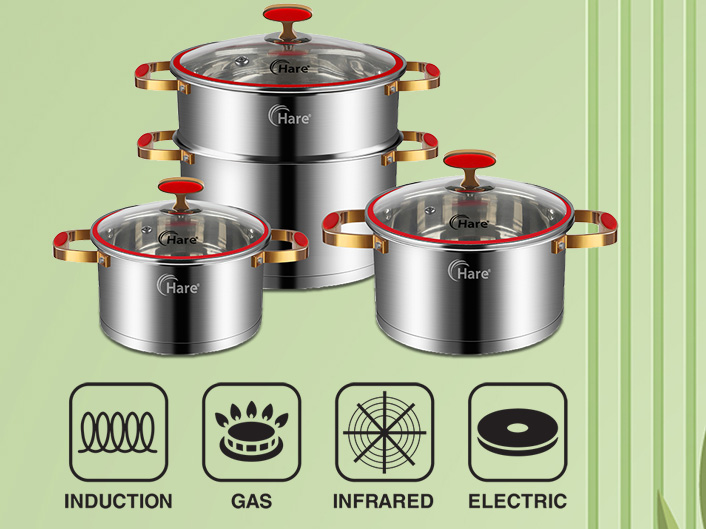 Bộ nồi inox đáy từ  