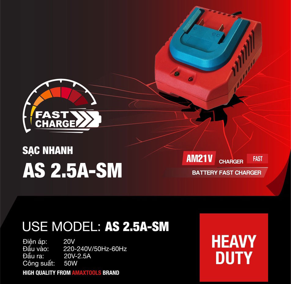 Sạc pin Amax AS2.5A-SM