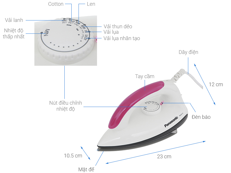 Bàn ủi khô Panasonic NI-317TVRA 