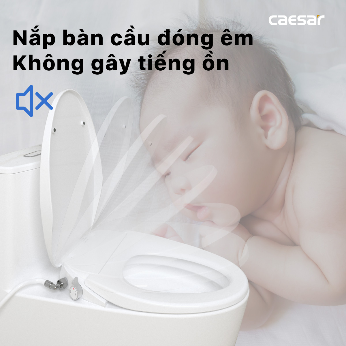 Nắp bồn cầu thông minh Caesar