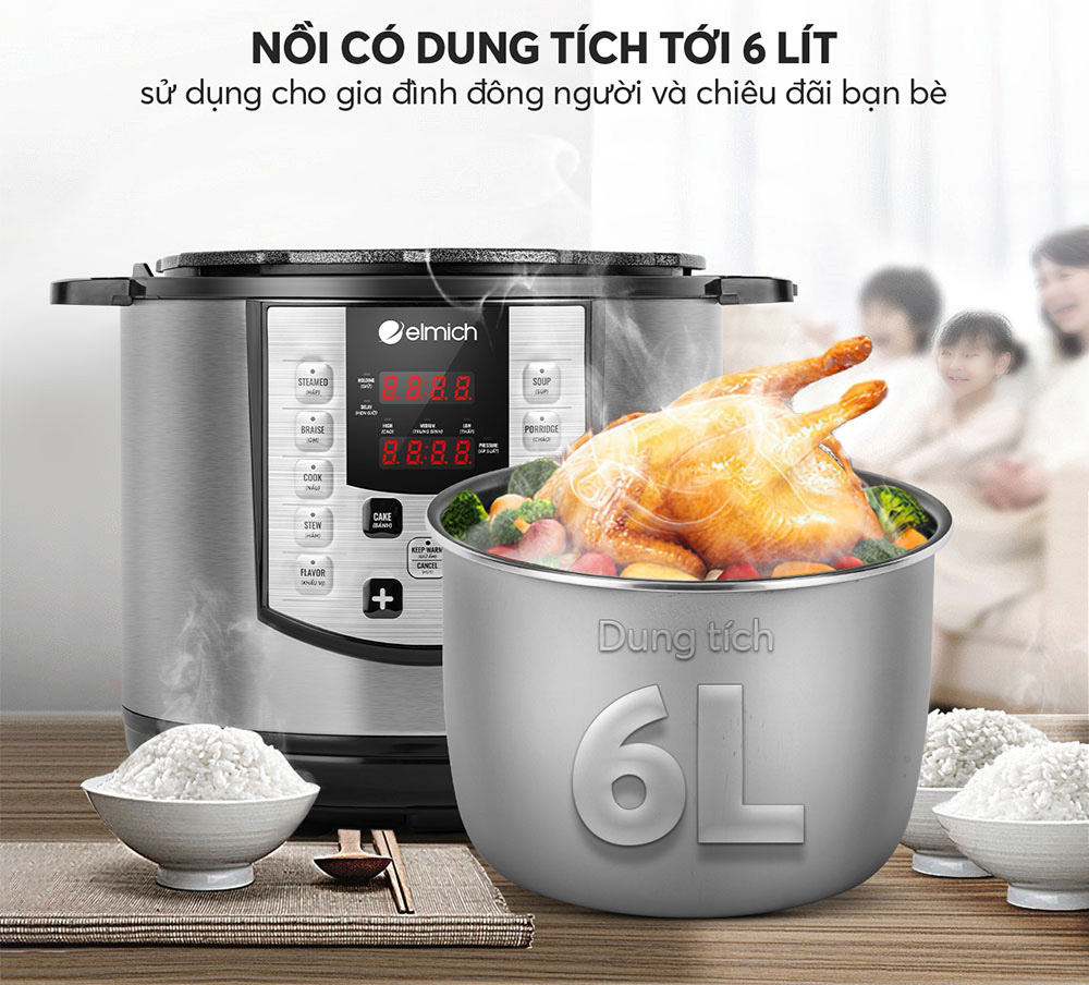 Nồi áp suất điện Elmich PCE-1809OL