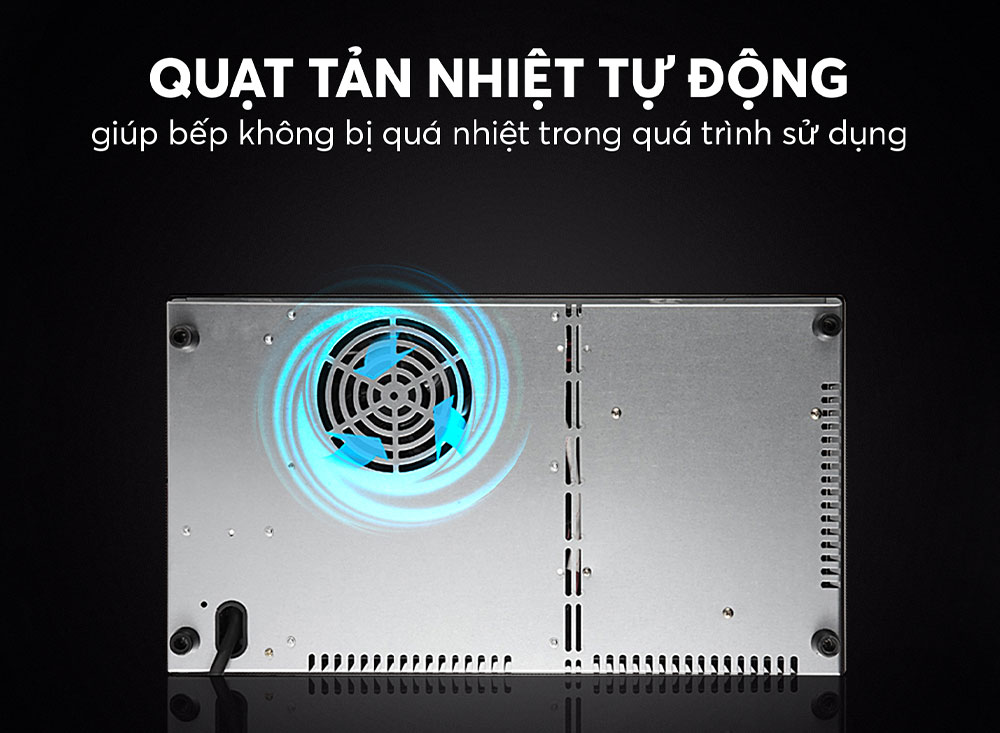 bếp từ Elmich ICE-3495OL được trang bị quạt tản nhiệt