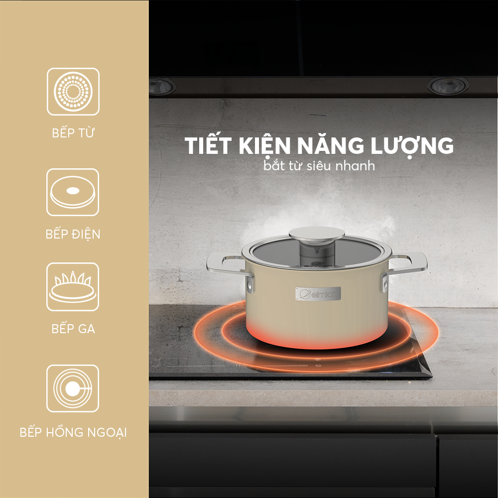 Bộ nồi, chảo inox liền khối Elmich Hera EL-8233