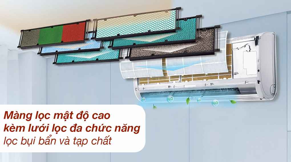 Gree CHARM18CI sử dụng màng lọc mật độ cao với lưới lọc đa chức năng