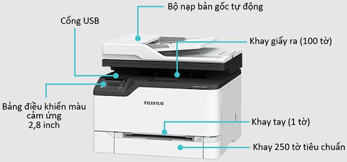 Máy in màu đa năng FujiFilm ApeosPort C2410SD