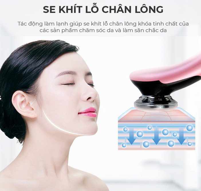 Máy massage mặt bằng ánh sáng xanh