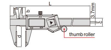 Thước kẹp điện tử mỏ đo Cacbua Insize 1110-300B