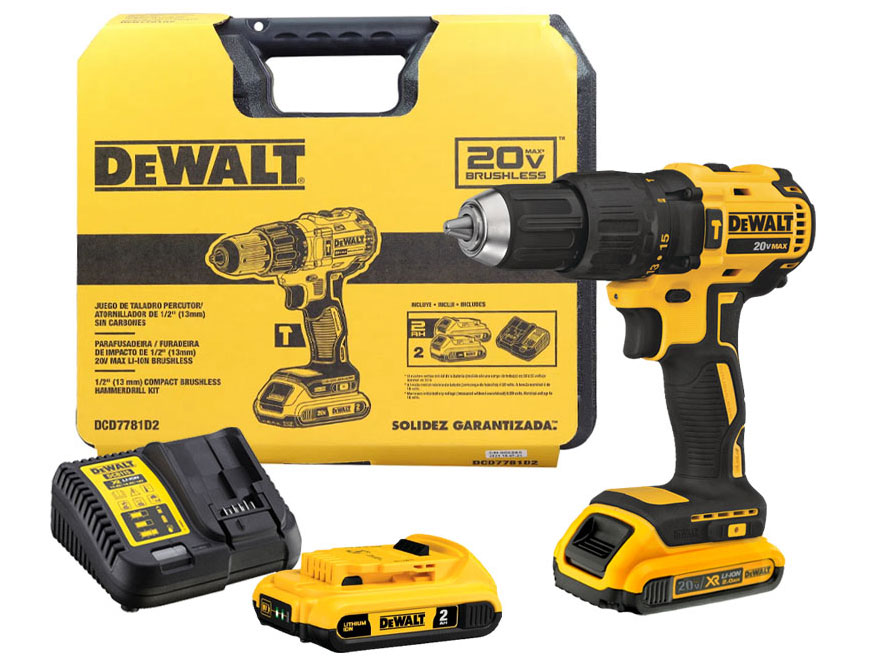 Máy khoan vặn vít dùng pin 20V Dewalt DCD7781D2-B1