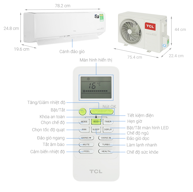 Máy lạnh TCL Inverter 1.5HP TAC-13CSD/XAB1I