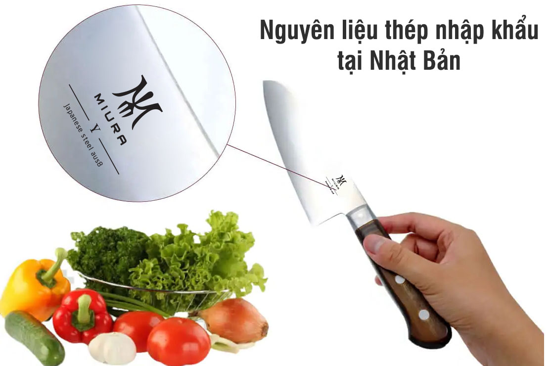 Dao bếp cao cấp Miura Y - Dao gọt hoa quả Petty (12cm)