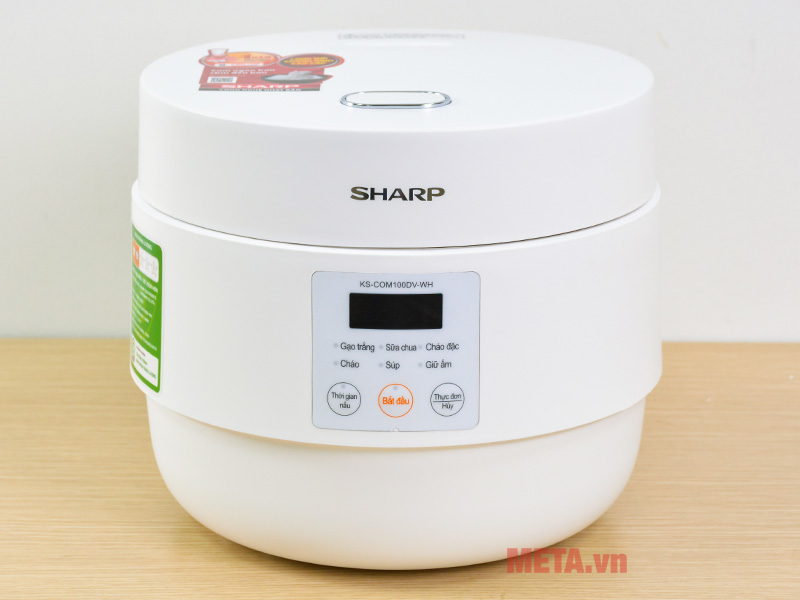 Nồi cơm điện tử Sharp KS-COM100DV màu trắng