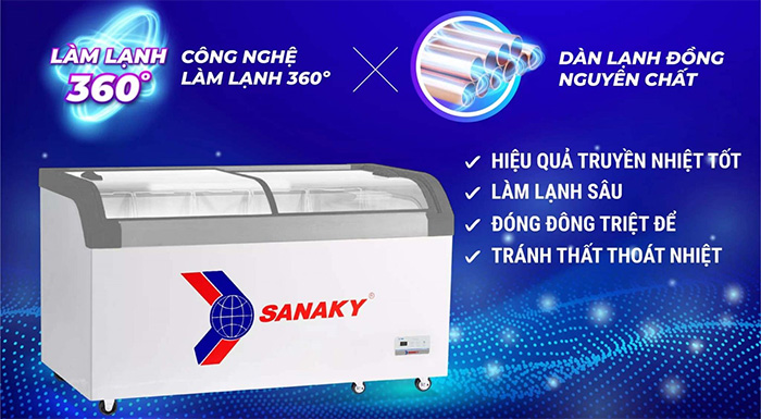 Tủ đông kính lùa Sanaky VH-899KA