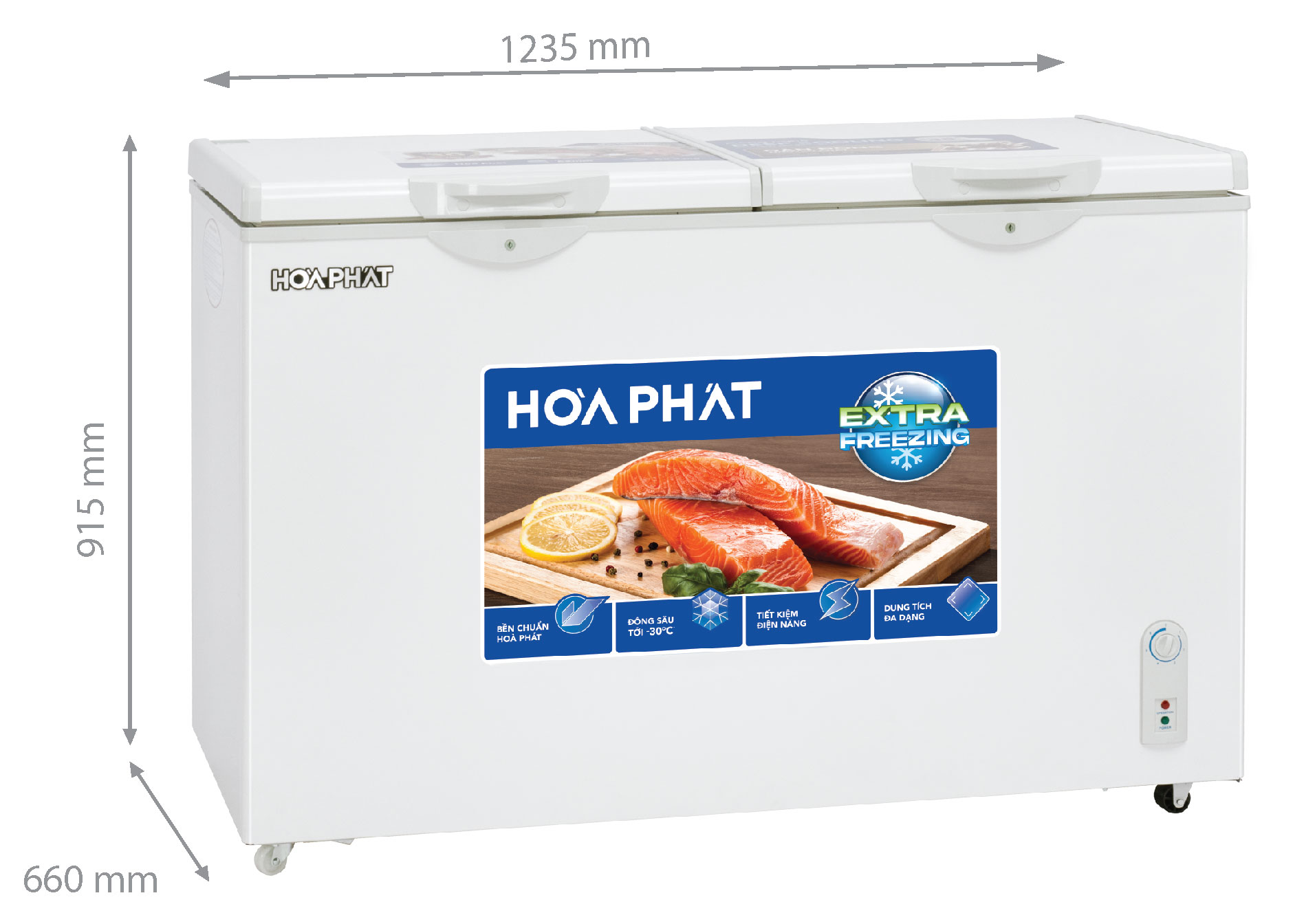 Tủ đông Hòa Phát 2 ngăn 2 cánh HPF BN6271