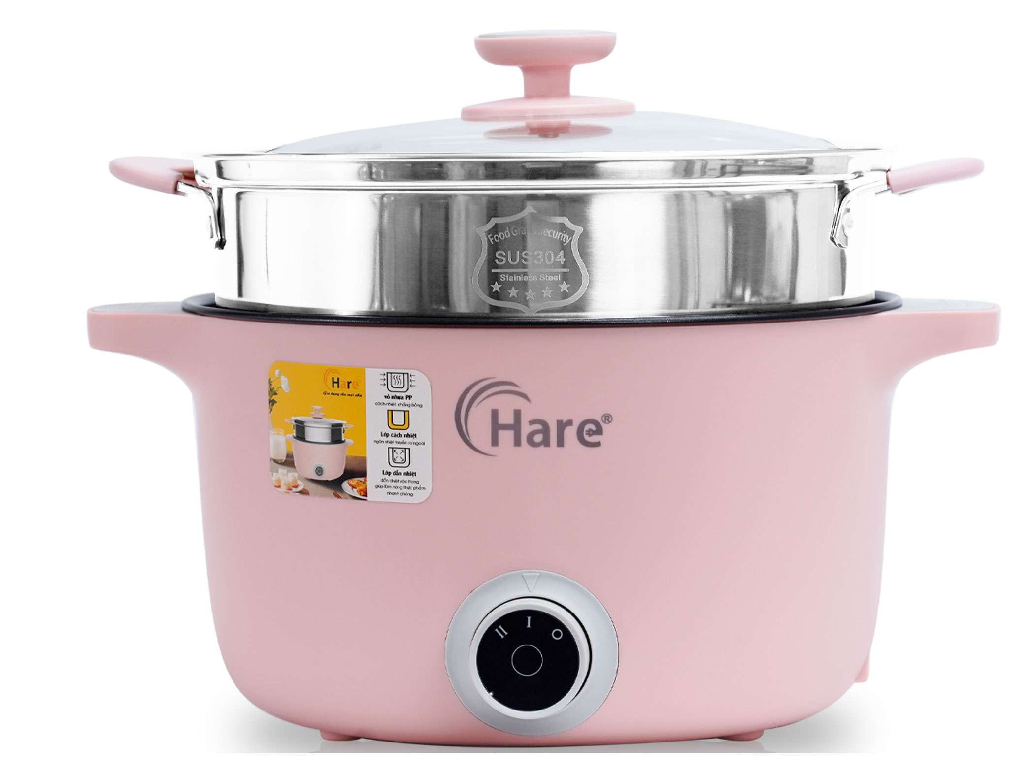 Nồi lẩu điện đa năng mini Hare HR-MF2506 (2.5 lít)