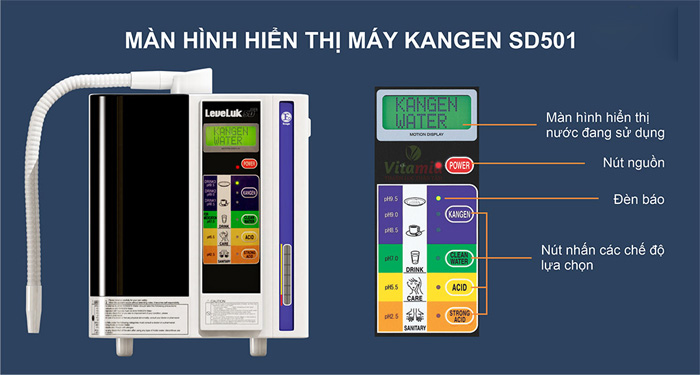 Máy lọc nước tạo ion kiềm Kangen Leveluk SD501