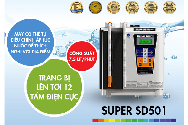 Thiết kế máy lọc nước ion kiềm Kangen Leveluk Super 501