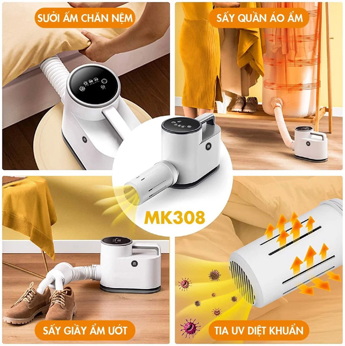 Máy sấy diệt khuẩn quần áo, chăn nệm, giày Mishio MK308