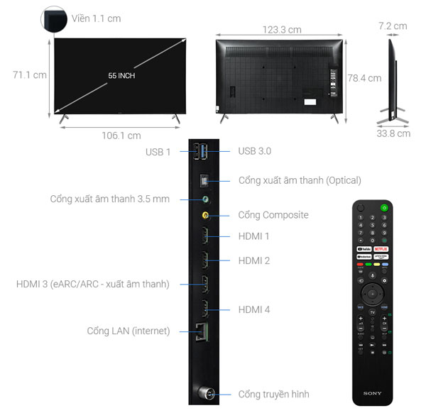 Tivi LED Sony KD-55X85J