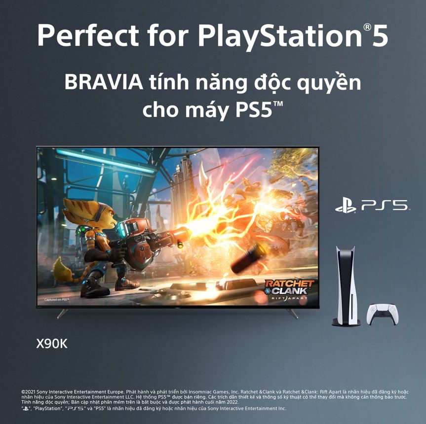 Chế độ game trên tivi Sony XR-65X90K đem lại trải nghiệm ấn tượng về tốc độ, sự mượt mà