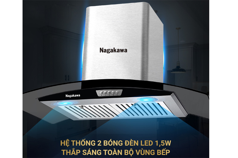 Hệ thống đèn LED của máy hút mùi Nagakawa NAG1857