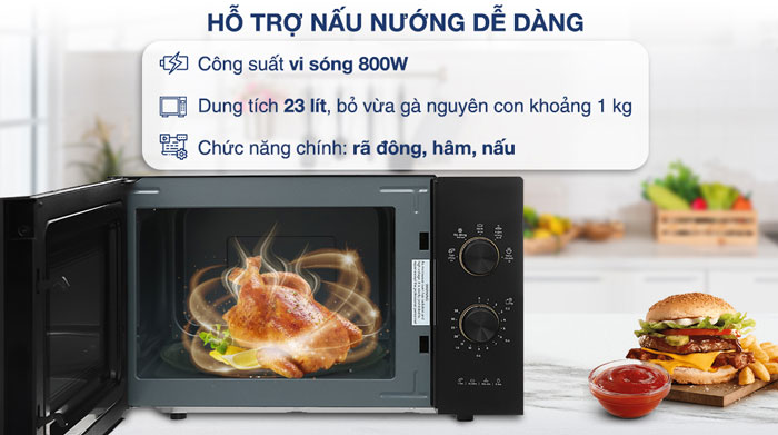 Lò vi sóng Electrolux EMM23K22B đa dạng chức năng